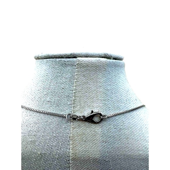 NEW Purple Teardrop Glass Gemstone Silver Chain Necklace Pendant - Picture 7 of 8